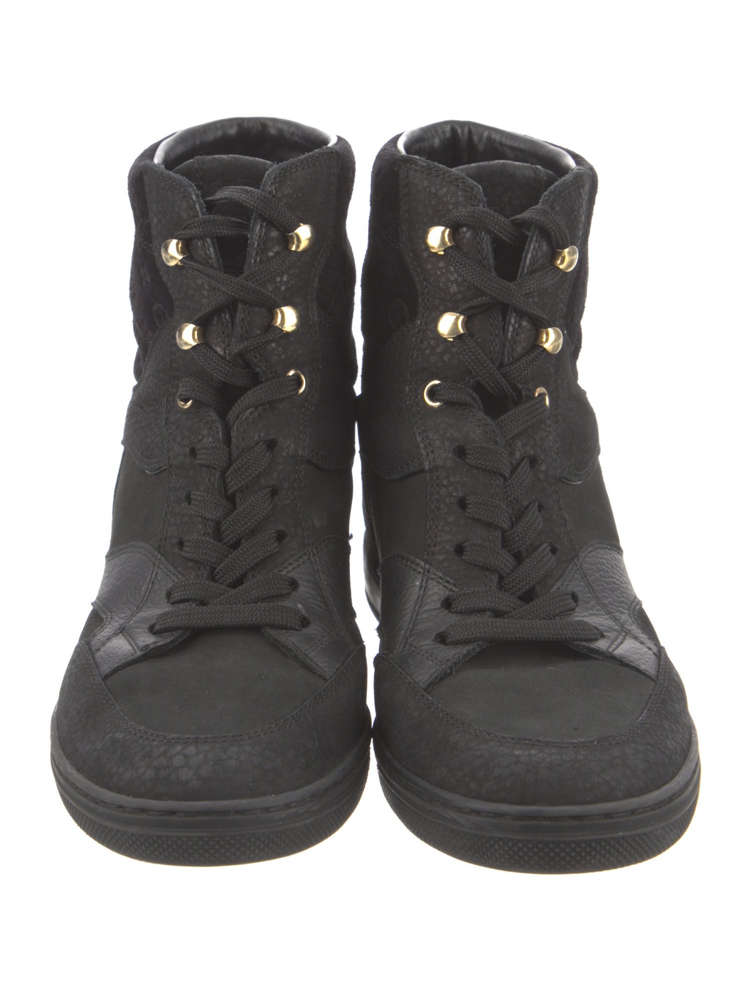 Louis Vuitton LV Monogram Leather Wedge Sneakers